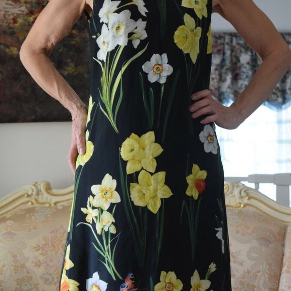 New DOLCE & GABBANA Runway Artistic Floral Design Lined dress IT 42,US 6-8, S-M. - Picture 3 of 11